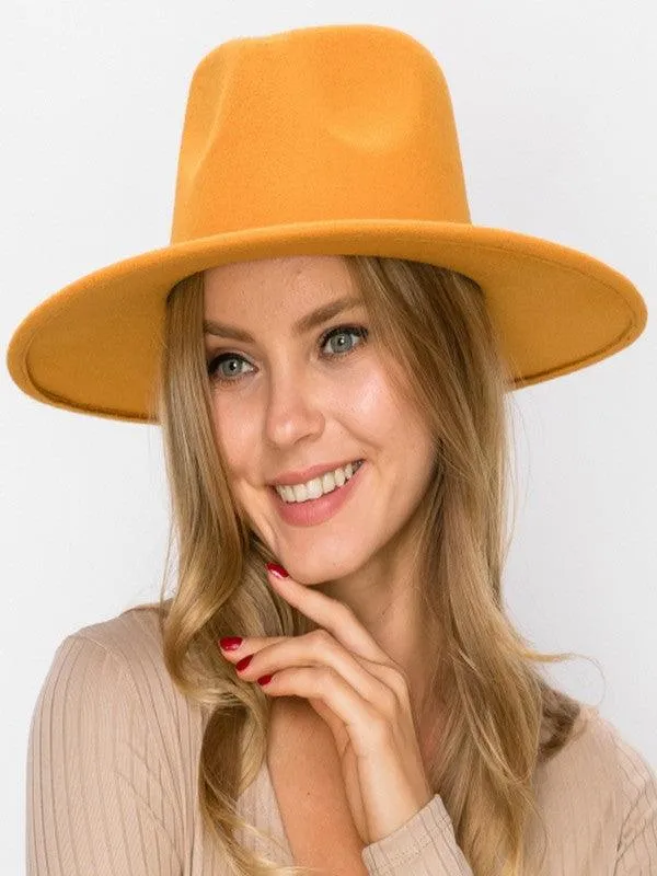 Vegan Felt Wide Brim Dandy Panama Hat For Women