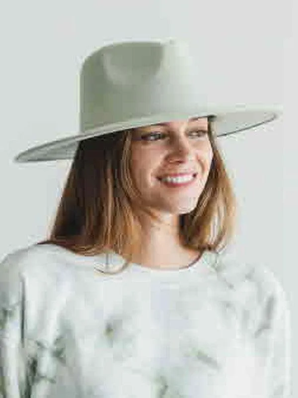 Vegan Felt Wide Brim Dandy Panama Hat For Women