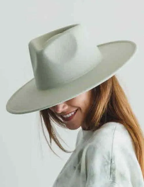 Vegan Felt Wide Brim Dandy Panama Hat For Women