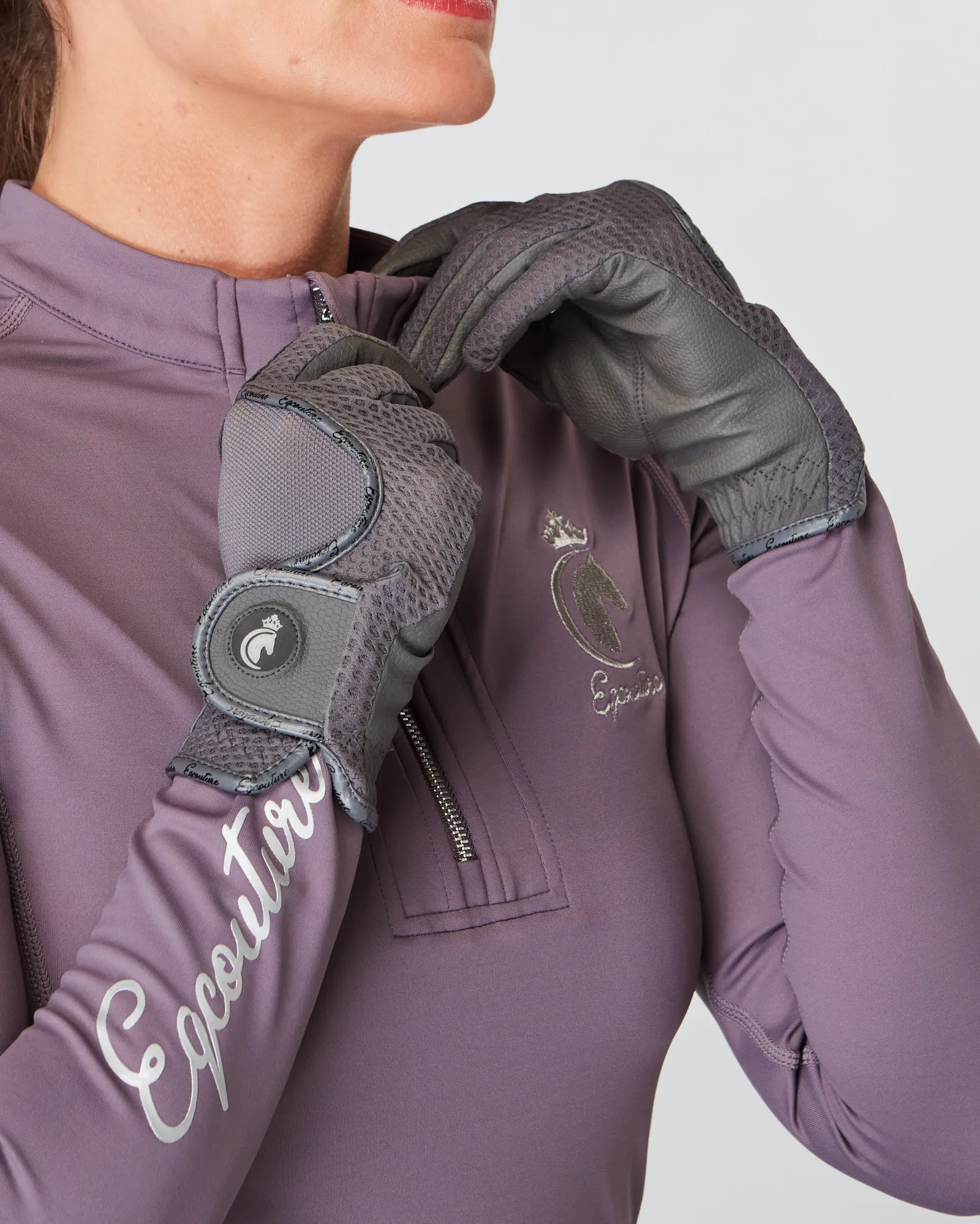 VentiGrip Horse Riding Gloves - SOFT GREY