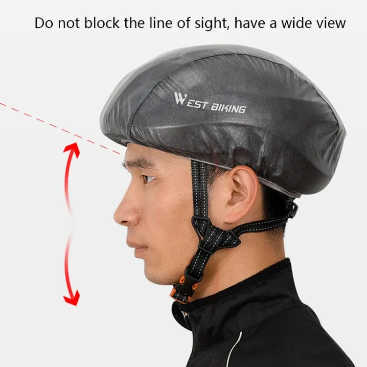 WEST BIKING YP0708080 Mountain Road Bike Cycling Helmet Windproof Dustproof Reflective Rainproof Cover, Size: Free Size(Dark Grey)