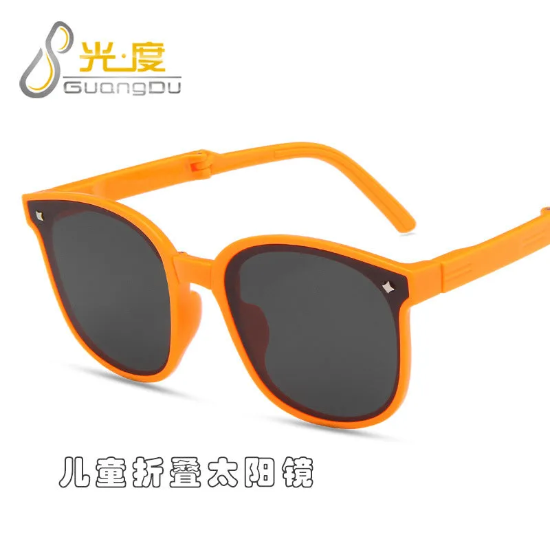 Wholesale children's foldable second generation sunglasses men's UV protection JDC-SG-GuangD014