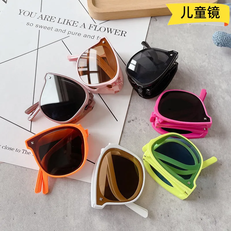 Wholesale children's foldable second generation sunglasses men's UV protection JDC-SG-GuangD014