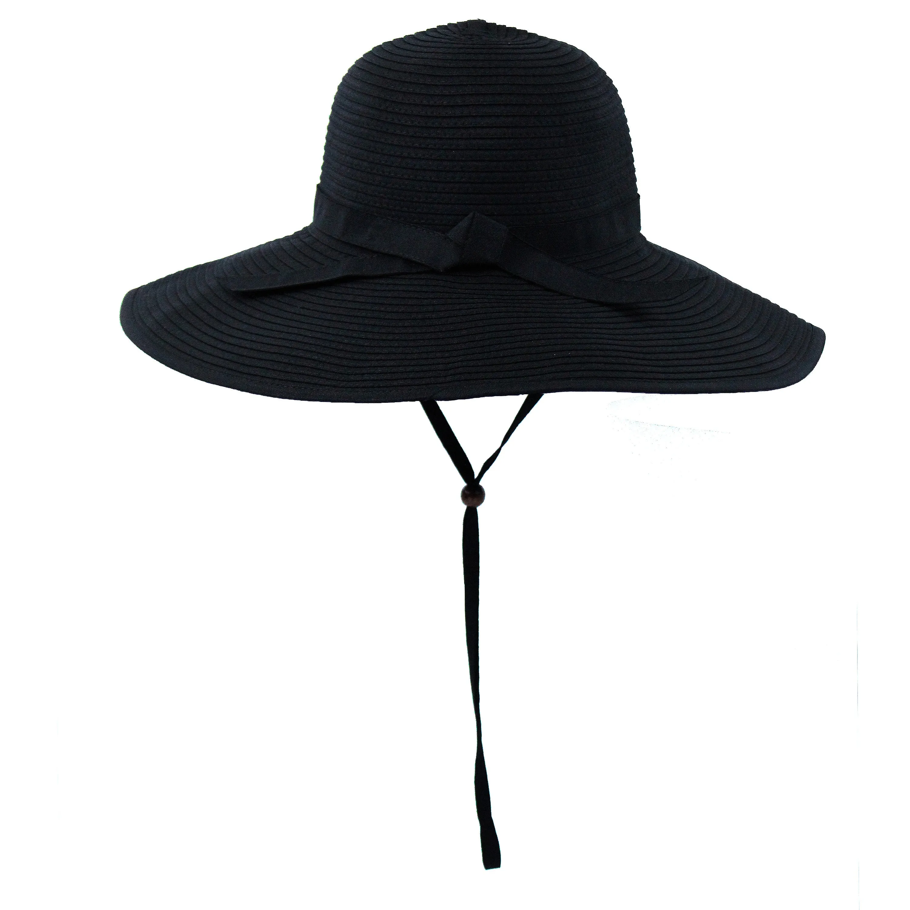 Women's Wide Brim Sun Hat - Black