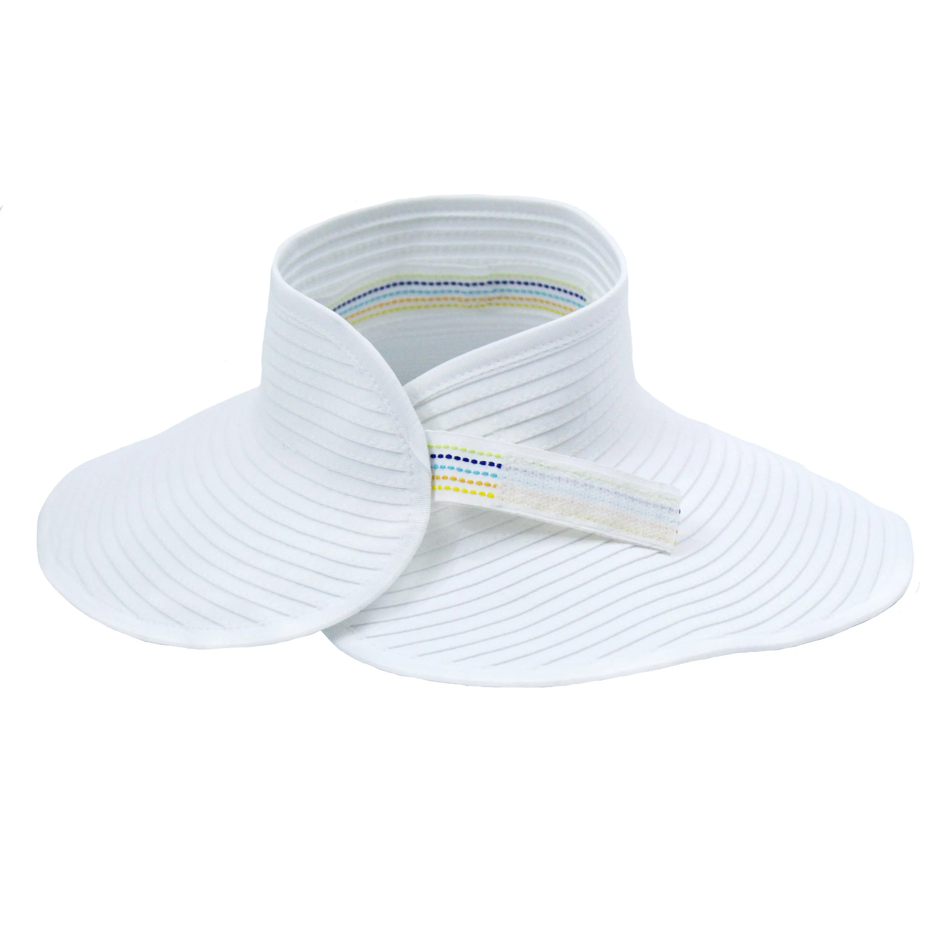 Women's Wide Brim Sun Visor - White